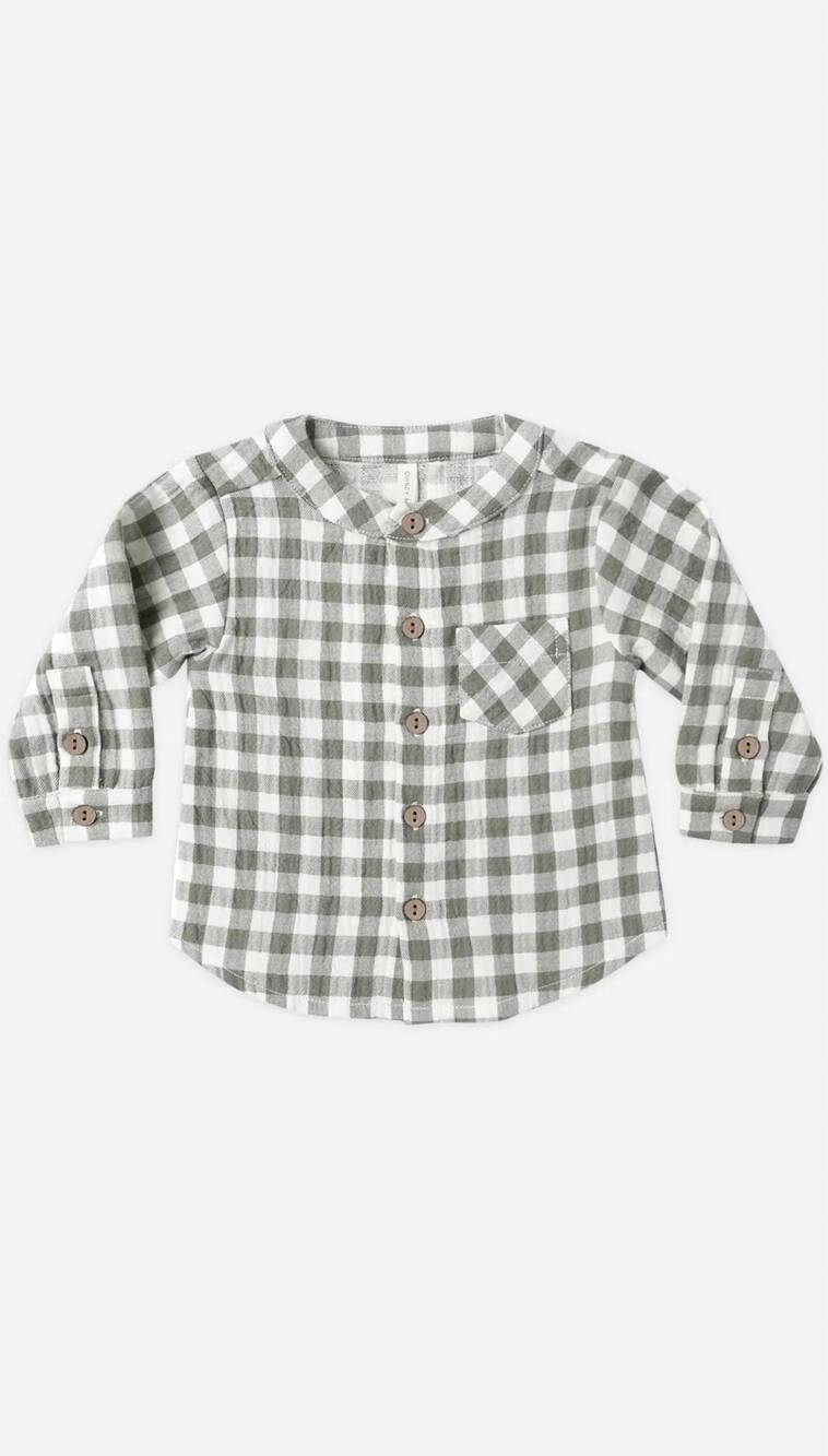 NEW RYLEE + CRU kids milo shirt in forest check